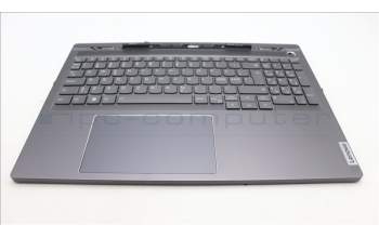 Lenovo 5CB1L68952 C-Abdeckung mit Tastatur, Skandinavien, Sturmgrau, Hintergrundbeleuchtung, Fingerabdruck
