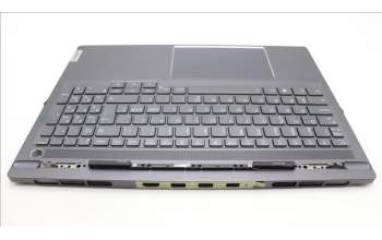 Lenovo 5CB1L68952 C-Abdeckung mit Tastatur, Skandinavien, Sturmgrau, Hintergrundbeleuchtung, Fingerabdruck