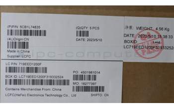 Lenovo 5CB1L74835 Tastatur inkl. Topcase ASM_CZE/SLK L83A2 FPI/G