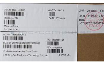 Lenovo 5CB1L74837 Tastatur inkl. Topcase ASM_ENG L83A2 FP I/G