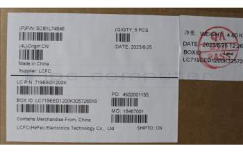 Lenovo 5CB1L74846 C-Abdeckung mit Tastatur, Italienisch, Eisengrau, Fingerabdruck