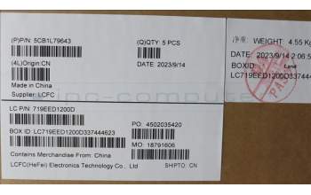 Lenovo 5CB1L79643 C-Cover with keyboard, Switzerland, Iron Gray, Non-Fingerprint, UK