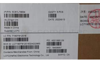 Lenovo 5CB1L79654 C-Abdeckung mit Tastatur, Tschechisch/Slowakisch, arktisgrau, GB