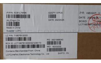 Lenovo 5CB1L79656 C-Abdeckung mit Tastatur, Englisch (US, Euro), Arktisgrau