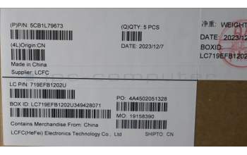 Lenovo 5CB1L79673 C-Abdeckung mit Tastatur, Slowenisch, arktisgrau