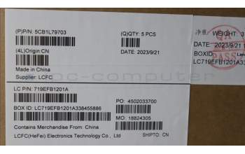 Lenovo 5CB1L79703 C-Abdeckung mit Tastatur, Portugiesisch, arktisgrau