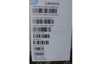 Lenovo 5CB1L79987 Tastatur inkl. Topcase ASM_FRA H82Y8TT PS