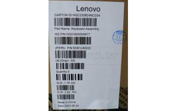 Lenovo 5CB1L80222 C-Abdeckung mit Tastatur, Skandinavien, Aquamarinblau