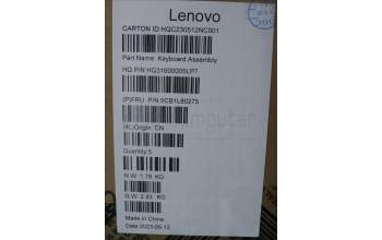 Lenovo 5CB1L80275 C-Cover with keyboard, English, Storm Grey, US