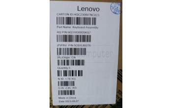 Lenovo 5CB1L80276 C-Cover with keyboard, English, Storm Grey, US