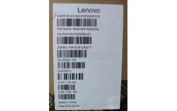 Lenovo 5CB1L80277 C-Cover with keyboard, US English Euro, Storm Grey, US