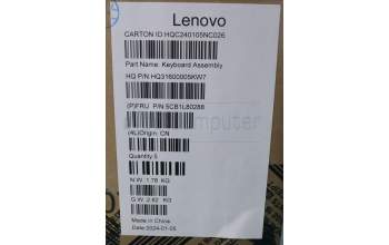 Lenovo 5CB1L80288 C-Abdeckung mit Tastatur, Griechisch, sturmgrau