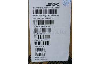 Lenovo 5CB1L80310 C-Cover with keyboard,Russian,Storm Grey