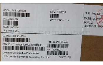 Lenovo 5CB1L80538 Tastatur inkl. Topcase ASM_HBW L83AA MG