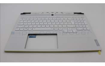 Lenovo 5CB1L83657 C-Cover with keyboard, Belgian, White, RGB Backlight, UK