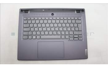 Lenovo 5CB1L83669 C-Cover with keyboard, Bulgarian, Slate Grey, Backlight, Fingerprint, UK