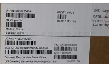 Lenovo 5CB1L83669 C-Cover with keyboard, Bulgarian, Slate Grey, Backlight, Fingerprint, UK