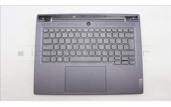Lenovo 5CB1L83676 C-Cover with keyboard, French, Slate Grey, Backlight, Fingerprint, US