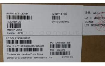 Lenovo 5CB1L83684 C-Cover with keyboard, Italian, Slate Grey, Backlight, Fingerprint, UK