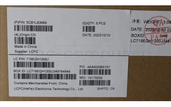 Lenovo 5CB1L83689 C-Cover with keyboard, Russian, Slate Grey, Backlight, Fingerprint, US