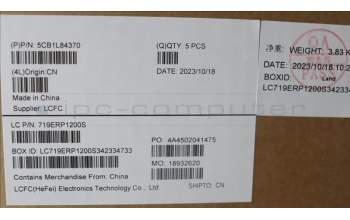 Lenovo 5CB1L84370 C-Cover with keyboard, Slovenian, UK