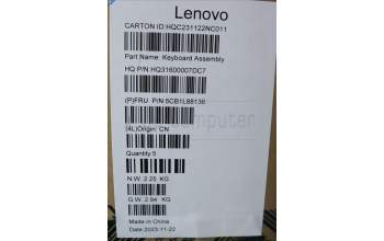 Lenovo 5CB1L88136 Tastatur inkl. Topcase ASM_NORDIC_H83E0NFPSTGY