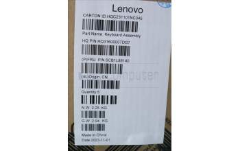 Lenovo 5CB1L88140 Tastatur inkl. Topcase spanisch _H 83E0_NFP_STGY