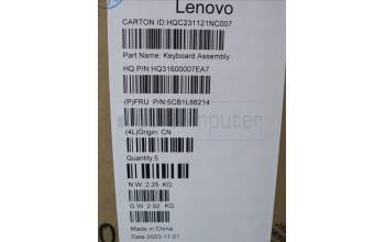 Lenovo 5CB1L88214 C-Cover with keyboard,Nordic,Mineral Grey,Fingerprint