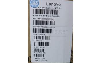 Lenovo 5CB1L88253 Tastatur inkl. Topcase ASM_THAI_H83E0_NFP_MIGY