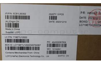 Lenovo 5CB1L90302 C-Abdeckung mit Tastatur, Deutsch, Arktisgrau, Hintergrundbeleuchtung, Fingerabdruck