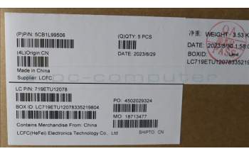 Lenovo 5CB1L99506 Tastatur inkl. Topcase ASM_BEL L 83ERAG BL