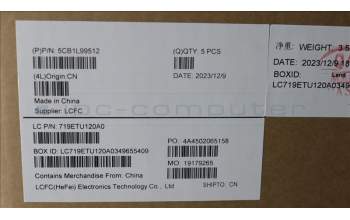 Lenovo 5CB1L99512 C-Cover with keyboard, French, Arctic Grey, Backlight, US