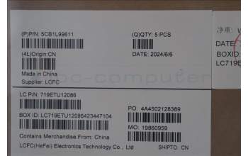 Lenovo 5CB1L99611 C-Cover with keyboard, German, Abyss Blue, Backlight, Fingerprint, UK