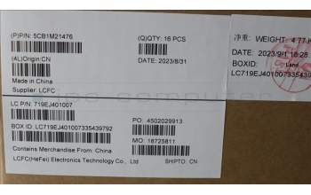 Lenovo 5CB1M21476 FRU COVER KE451_D_COVER_PL_ASSY_GY