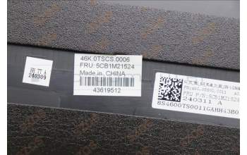 Lenovo 5CB1M21524 A-Cover, ASM, Plastic, 3.0T, RGB Camera, WLAN, BLANC