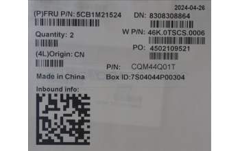 Lenovo 5CB1M21524 A-Cover, ASM, Plastic, 3.0T, RGB Camera, WLAN, BLANC