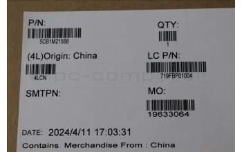 Lenovo 5CB1M21558 A_COVER_CFRP_FHD_BK_ASSY TORAY