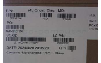 Lenovo 5CB1M21564 FRU HINGE_CAP_SIL_ASSY JW