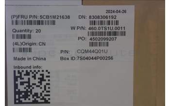 Lenovo 5CB1M21638 COVER FRU C COVER,ASM,INTEL,WWAN,BLANC