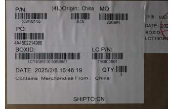 Lenovo 5CB1M21755 Cover MTS40, Hinge CAP, BL_ASSY