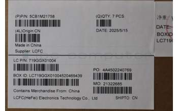 Lenovo 5CB1M21758 D-Cover MT040, WWAN, Black, ASSY