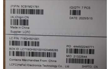 Lenovo 5CB1M21761 FRU MT045_D_COVER_WLAN_BK_ASSY