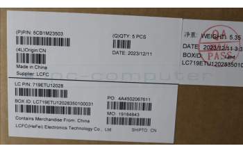 Lenovo 5CB1M23503 C-Cover with keyboard, Switzerland, Abyss Blue, Backlight, UK