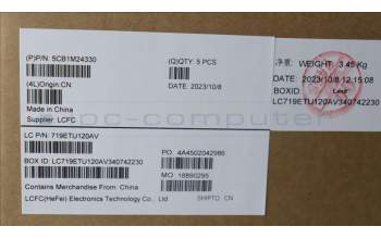 Lenovo 5CB1M24330 C-Cover with keyboard, French Arabic, Arctic Grey, Non-Backlight, Fingerprint, UK