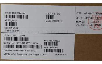 Lenovo 5CB1M24333 Tastatur inkl. Topcase ASM_ENG L 83ERAG NBL