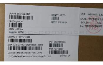 Lenovo 5CB1M24345 C-Cover with keyboard, French, Arctic Grey, Non-Backlight, US