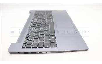 Lenovo 5CB1M36344 C-Cover with keyboard, Czech/Slovakian, Arctic Grey, Non-Backlight, UK
