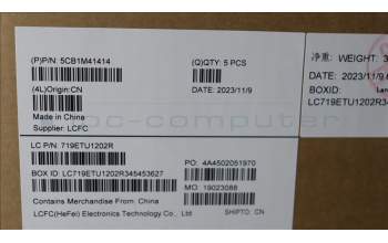 Lenovo 5CB1M41414 C-Cover with keyboard, Belgian, Abyss Blue, Non-Backlight, UK