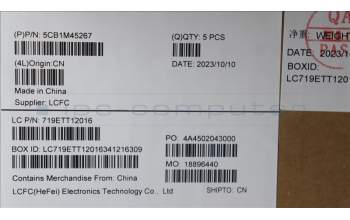 Lenovo 5CB1M45267 Tastatur inkl. TopcaseASM_CZE/SLKL83ESFPBLAB