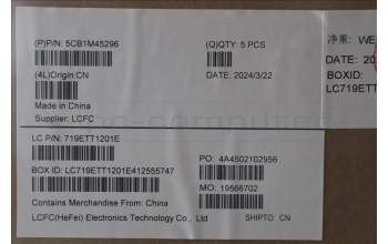 Lenovo 5CB1M45296 C-Cover with keyboard, Belgian, Abyss Blue, Backlight, UK